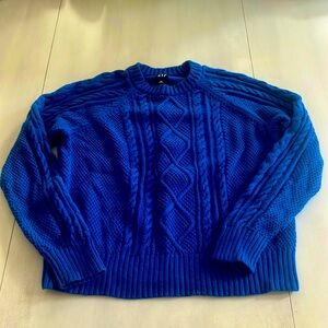 GAP Blue Cable Knit Sweater